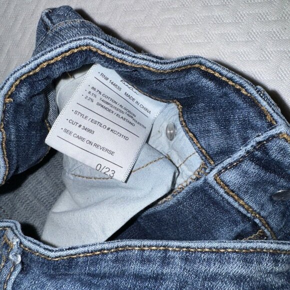 Kancan Skinny Jeans Womens 0/23 Mid Rise Dark Wash Distressed Stretchy Denim - Picture 5 of 8